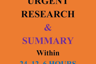 do urgent essay writing, research and summaries in 24 hrs