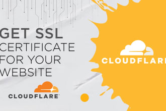 setup cloudflare SSL certificate, cdn, fix any existing problem or https errors