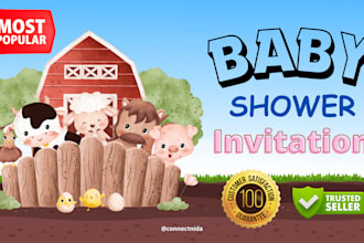 design eyecatchy invitation for your baby shower