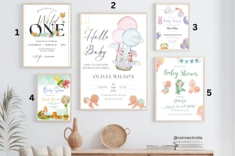 design eyecatchy invitation for your baby shower