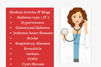 write SEO optimized health articles and ebooks as a doctor