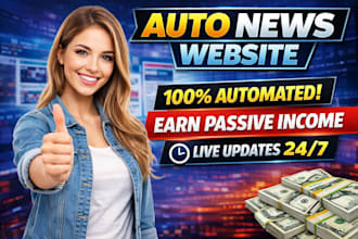 build an auto news website with RSS feed, auto blog posting, and monetization