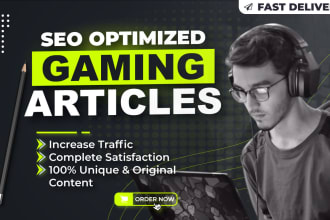 write seo optimized gaming articles