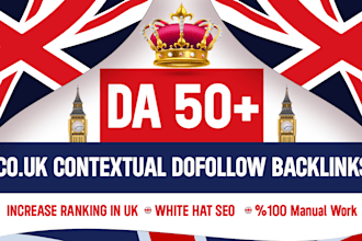 do 15 da 50 UK based contextual dofollow SEO backlinks