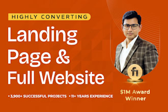 design a stunning landing page or full business website