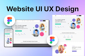 do UI UX website design, landing page, and web design
