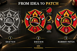 design custom vector artwork for embroidery, woven and pvc patches