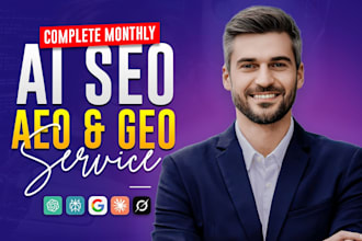 monthly website local off page, GEO, aeo, SEO backlinks building for ai search