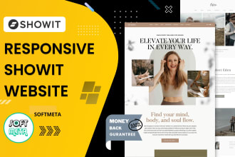 design, redesign and customize showit website or showit template