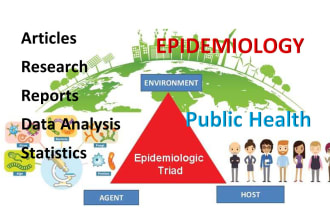write epidemiology reports, public health and nursing articles