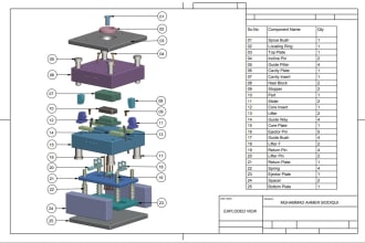 create 3d cad models and technical drawings using pro engineer, PTC creo