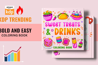 design eye catching bold and easy coloring book covers for amazon KDP
