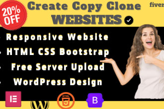copy clone website and develop all types of websites