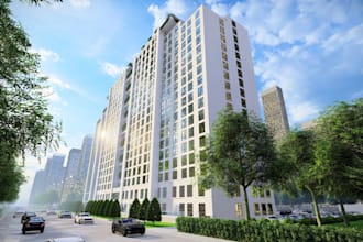 create 3d architectural visualization for apartments and landscapes