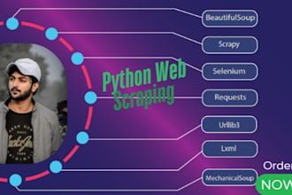 do professional python web scraping, data mining