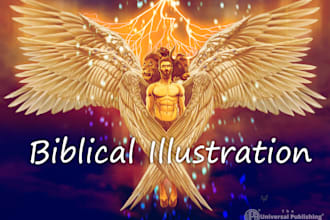 create professional biblical fantasy illustrations