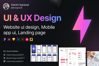 website ui design, landing page ui ux design in figma