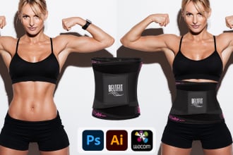 photomontage, mockup and retouching of products in photoshop