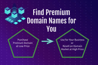 find premium domain names for your business or reselling on domain marketplaces