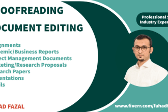 proofread and copyedit your english writings, assignments and reports