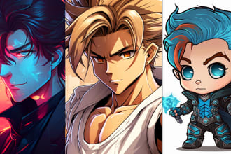 do anime and manga character art illustration, chibi or fan art