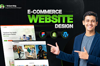 do online store or e commerce website design for shopify or wordpress
