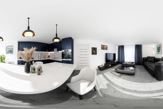 create 360 degree panorama renders for your interior space
