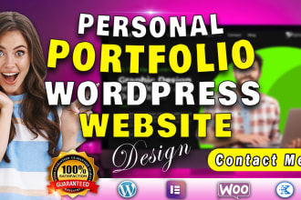 design portfolio website, personal website, resume website or cv website