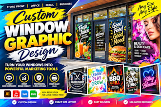 do custom window graphic, decals, vinyl or window sticker