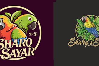 design pet shop, dog, bird, cat animal custom pet business logo