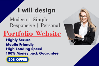 design modern simple responsive personal and portfolio website