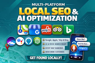 create and optimize apple maps, gbp, yelp, bing listings with ai n voice search
