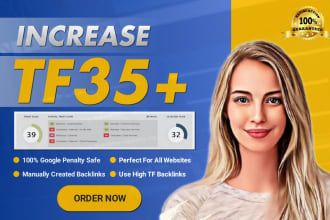 increase majestic trust flow tf cf 35 plus by dofollow seo backlinks