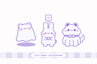 design a cute, kawaii and simple cartoon logo for your brand