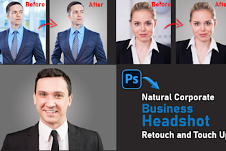 do professional business headshot, portrait, and natural beauty retouch