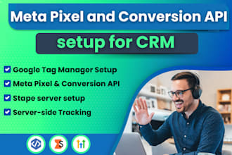 install meta pixel, conversion API for CRM, gohighlevel, zoho, hubspot via GTM
