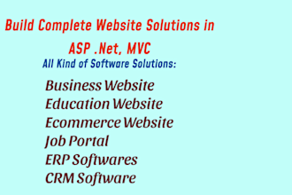 build complete website solution with database in asp net mvc
