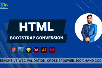 convert figma to html, psd to html, xd to html, sketch to html css responsive