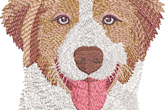 digitize image for embroidery for pet,dog, face