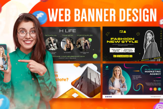 design website banner, shopify banner, website header or banner ads