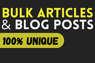 write 30 SEO blog posts with free images for you