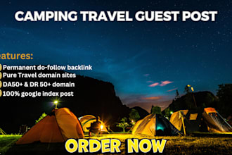 publish camping travel blog guest post on high dr60 sites