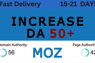 increase moz da domain authority 50 plus