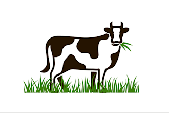 design super cow logo for your business