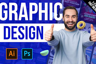 be your graphic artist and designer in adobe illustrator, adobe photoshop work