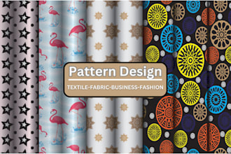 seamless pattern design, floral pattern design, textile fabric design