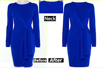 do ghost mannequin and symmetrical neck joint,wrinkle remove
