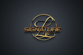 design stunning 3d gold calligraphy photography fashion luxury signature logo