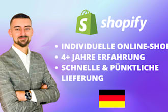 develop you a professional online shop with shopify