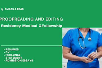 edit your eras CV or amcas work and activities